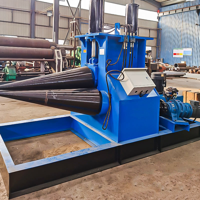 Heavy Duty Rolling Metal Cone Rolling Machine With 40Mm Top Roll Diameter Smaller Side And 1050Mm Bending Length
