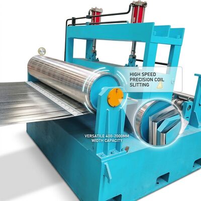 Buon prezzo Macchina di taglio di bobine di acciaio con larghezza di piastra 400-2000 mm e lame in acciaio ad alta velocità (HSS) alimentata da un motore principale da 22 kW in linea